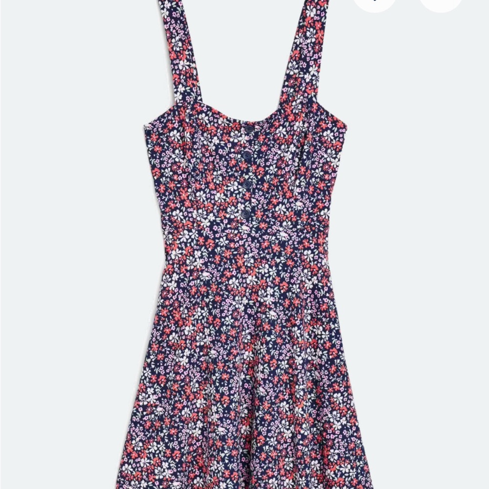 Nine Britton Navy Floral Buttoned Top
